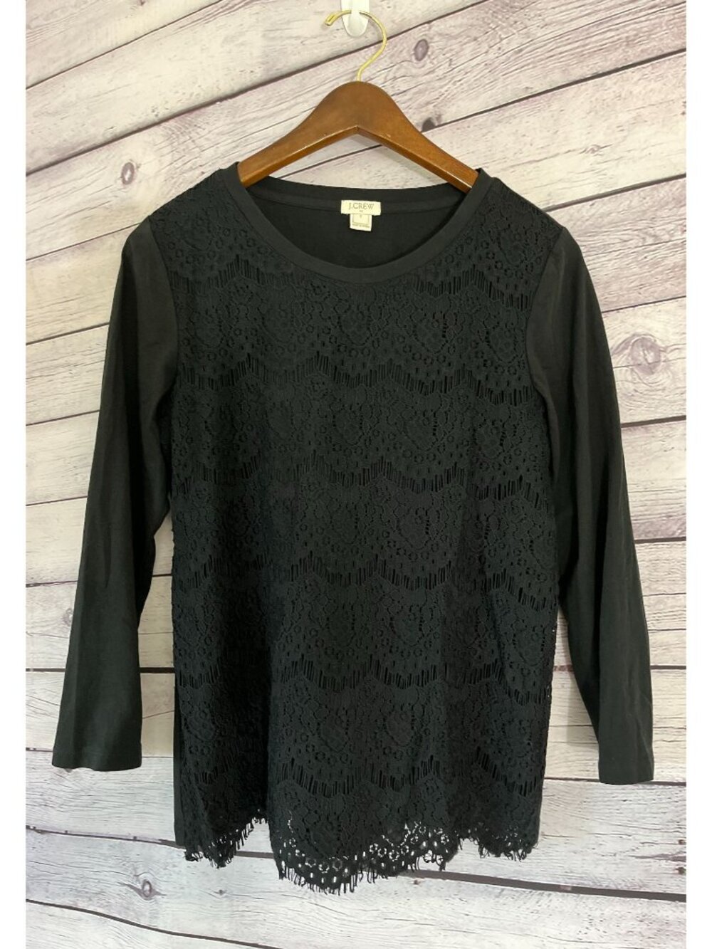 J. Crew Lace Front Long Sleeve Shirt - Women's SIZE S